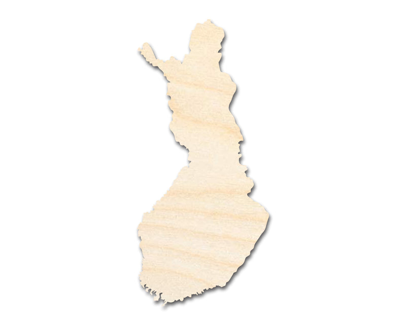 Unfinished Wood Finland Country Shape - Scandinavian Craft - up to 46" DIY