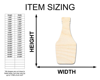 Unfinished Wood Ketchup Bottle Shape | Craft Cutout | up to 46" DIY