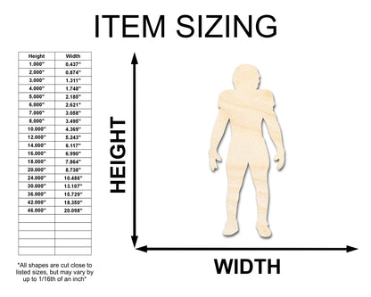 Unfinished Wood Football Player Silhouette | DIY Sports Craft Cutout | up to 46" DIY