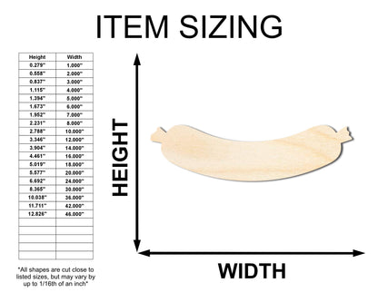 Unfinished Wood Sausage Shape | Craft Cutout | up to 46" DIY
