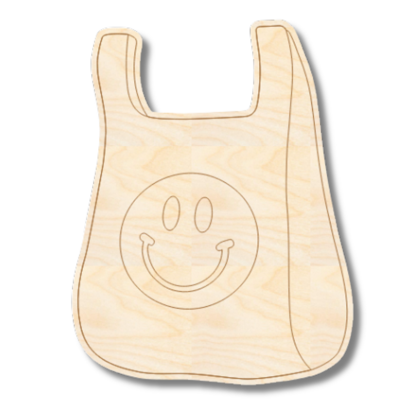 Unfinished Wood Etched Take Out Bag Shape | Paint By Line Crafts | up to 30" DIY