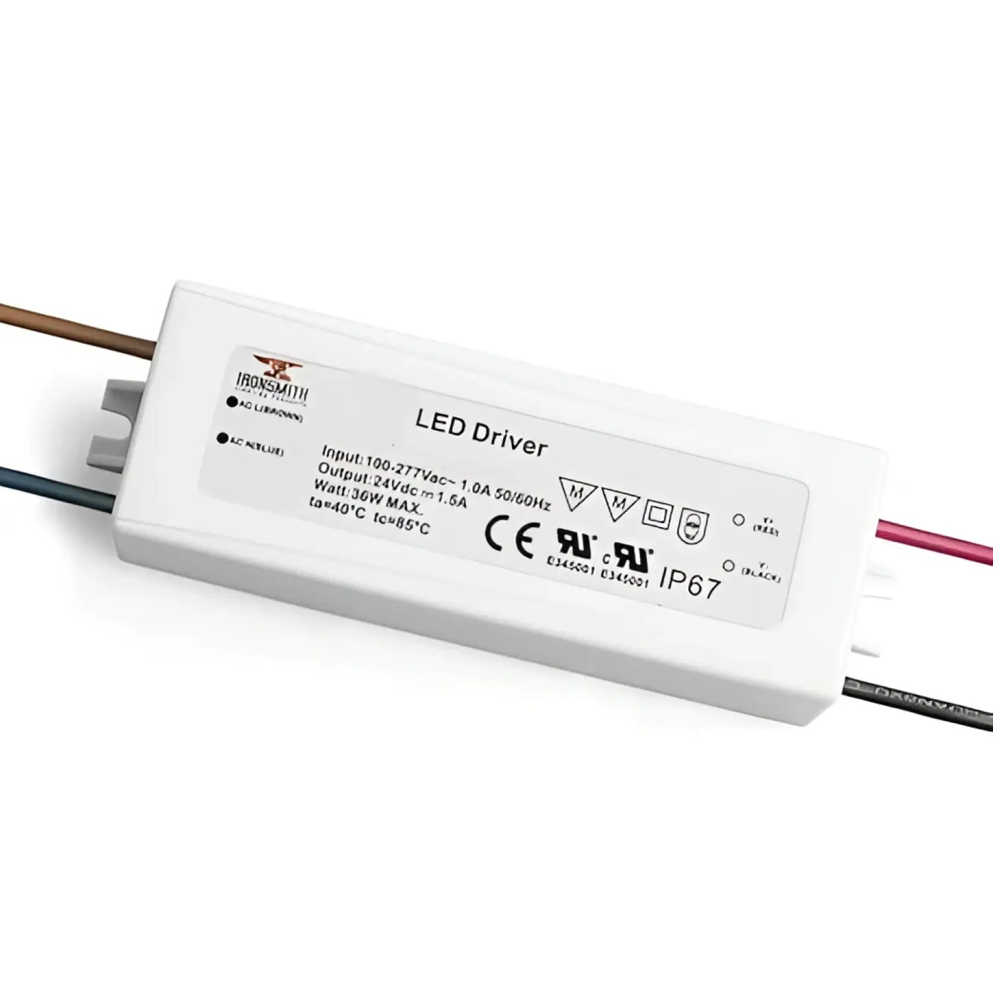 22W LED Driver 24V Dimmable | 110-277V AC to 24V DC Constant Voltage