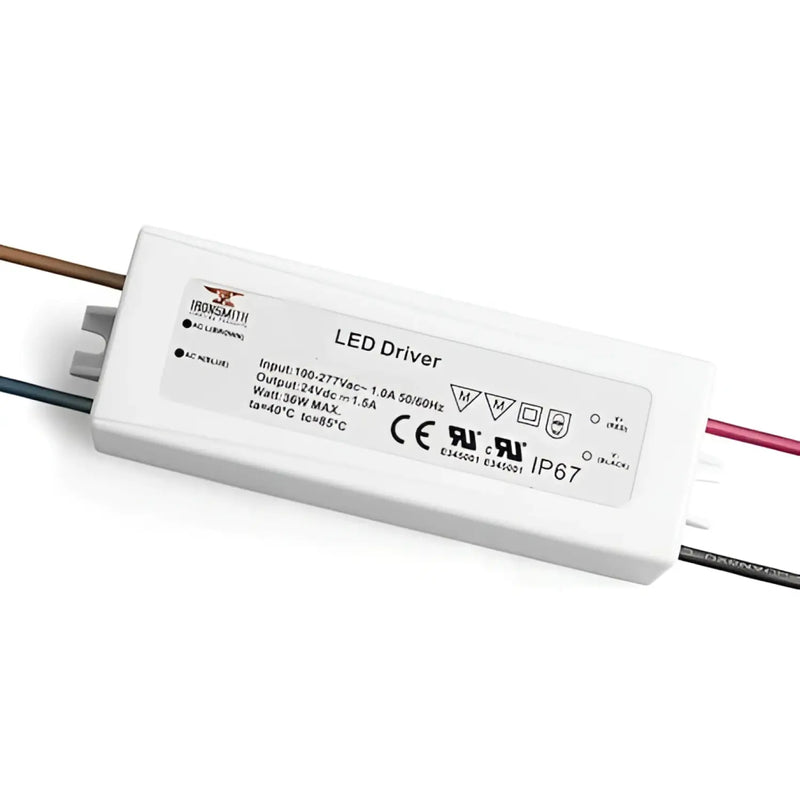 22W LED Driver 24V Dimmable | 110-277V AC to 24V DC Constant Voltage