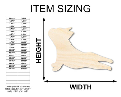 Unfinished Wood Stretching Dog Silhouette | DIY Dog Craft Cutout | up to 46" DIY