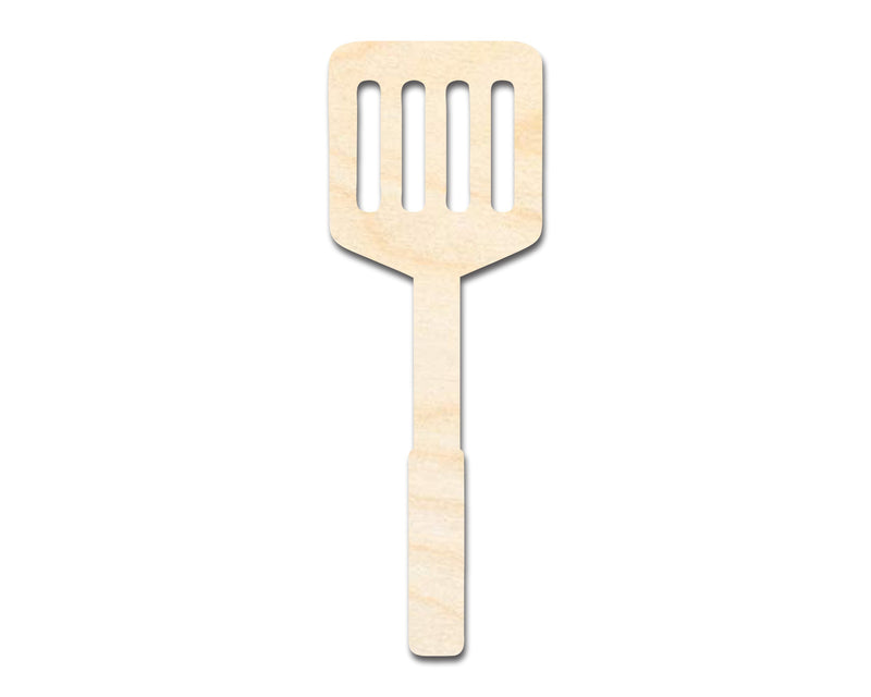 Unfinished Wood BBQ Slotted Turner Shape | Craft Cutout | up to 46" DIY