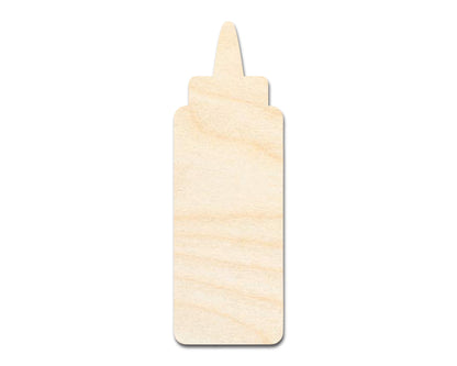 Unfinished Wood Condiment Bottle Shape | Craft Cutout | up to 46" DIY