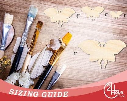 Unfinished Cute Mothman Shape | Halloween Craft Cutout | up to 46" DIY