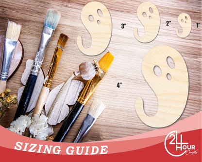 Unfinished Wood Ghost Shape | Craft Cutout | up to 46" DIY