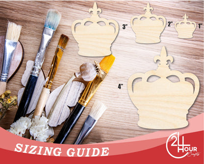 Unfinished Wood King Crown Shape | Mardi Gras | DIY Craft Cutout | up to 46" DIY