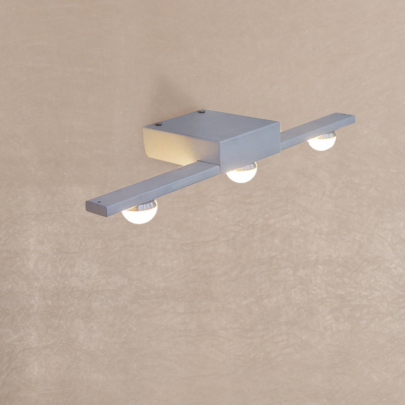 DecorBites™ Modern Black/White Linear Vanity Light Fixture - 3 Lights - Metal Wall Lighting - Warm/White Light - Over Mirror