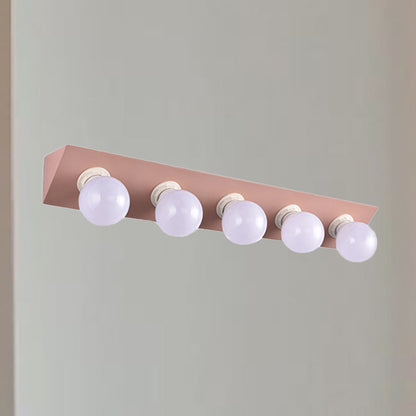 DecorBites™ Macaron Style 5-Light Metal Vanity Sconce in Pink/Yellow - Brighten Up Your Walls