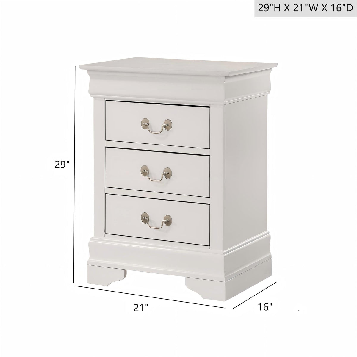 Louis Phillipe - Nightstand - Wood