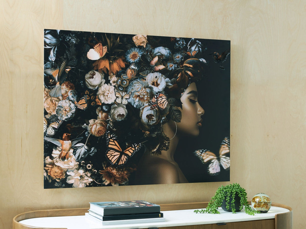 Valfer - Wall Art - Orange / Black / White