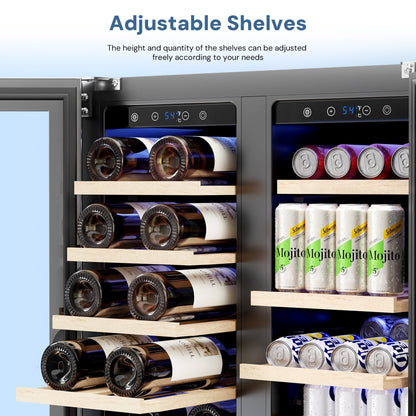 24 Inch Dual Zone Wine Fridges Cooler Beverage Refrigerator 58125RWC0