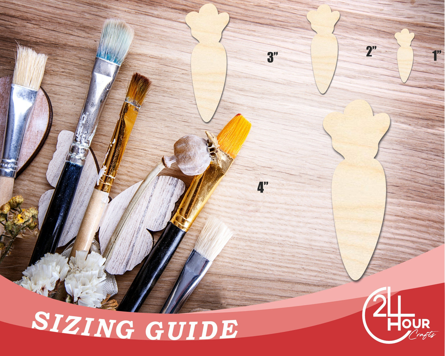 Unfinished Cute Carrot Shape | Easter | DIY Craft Cutout | up to 46" DIY