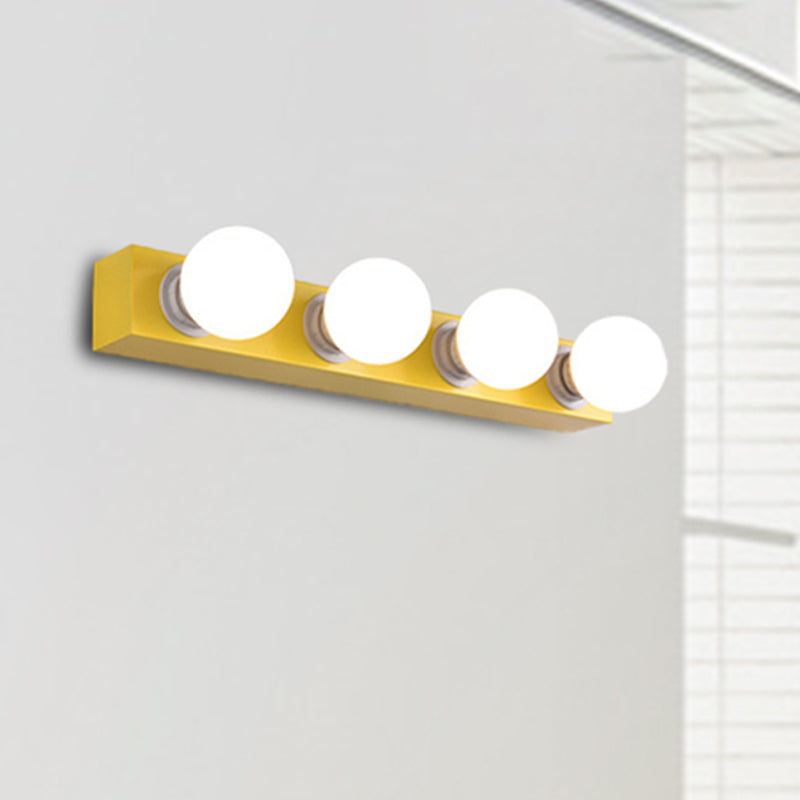 DecorBites™ Macaron Style Metallic Vanity Light Fixture - Pink/Yellow - 3/4 Lights for Bedroom Wall Lighting