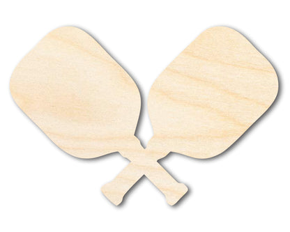 Unfinished Crossed Pickleball Paddle Shape | DIY Craft Cutout | up to 46" DIY