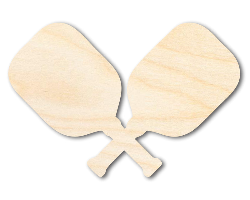 Unfinished Crossed Pickleball Paddle Shape | DIY Craft Cutout | up to 46" DIY