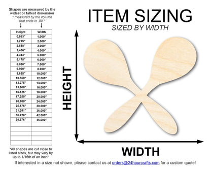 Unfinished Maraca Shape | DIY Craft Cutout | up to 46" DIY