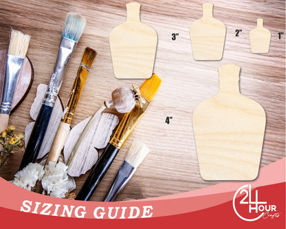 Unfinished Whisky Bottle Silhouette | DIY Craft Cutout | up to 46" DIY