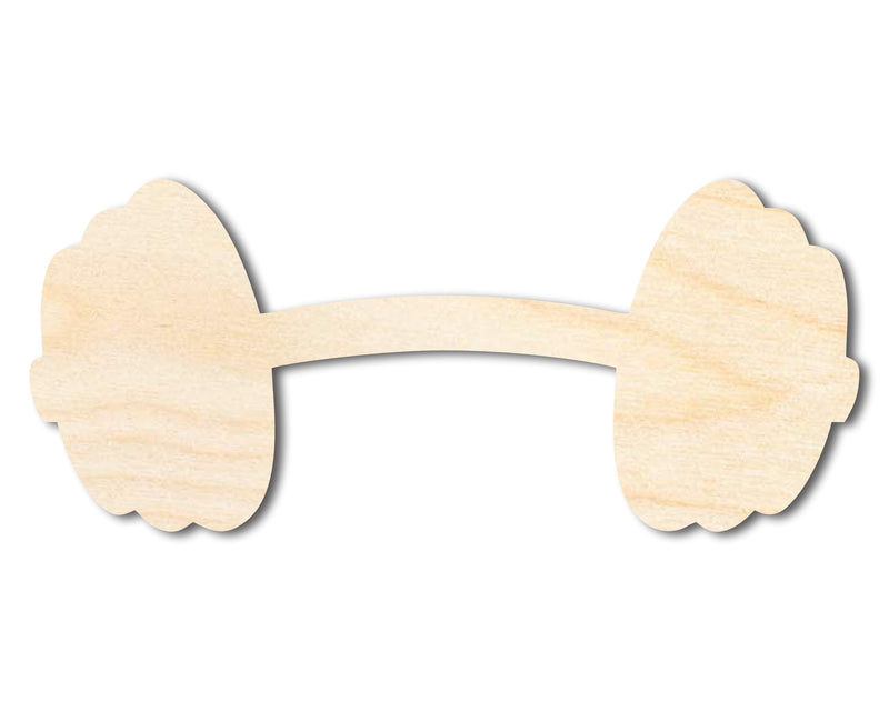 Unfinished Barbell Shape | DIY Craft Cutout | up to 46" DIY