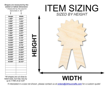 Unfinished Ribbon Shape | DIY Craft Cutout | up to 46" DIY
