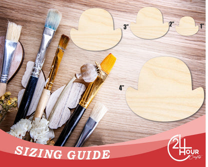 Unfinished Top Hat Shape | DIY Craft Cutout | up to 46" DIY