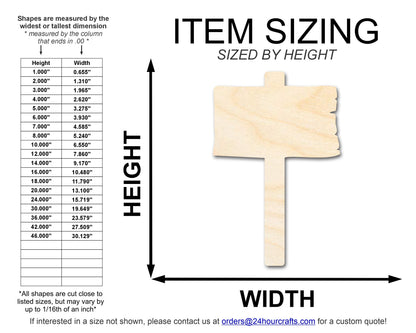 Unfinished Wooden Sign Shape | DIY Craft Cutout | up to 46" DIY