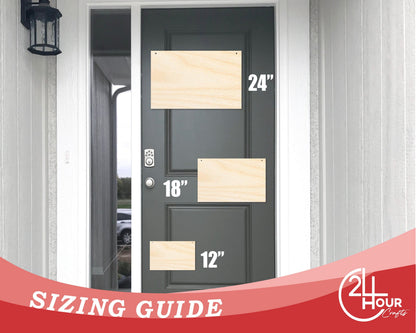 Unfinished Rectangle Door Hanger | DIY Craft Cutout | Door Hanger | up to 46" DIY