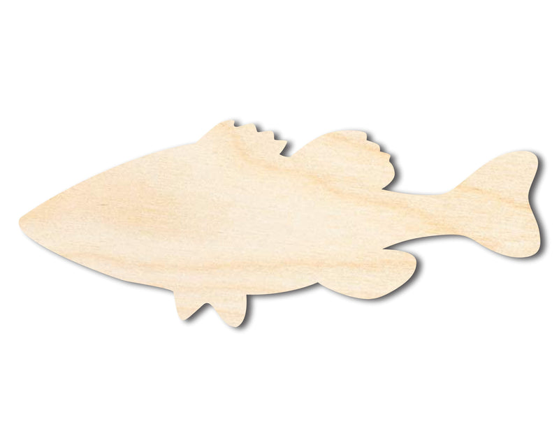 Unfinished Wood Bass Silhouette | DIY Craft Cutout | up to 46" DIY