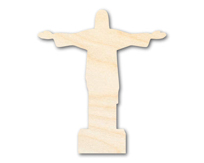 Unfinished Wood Christ the Redeemer Shape | DIY Craft Cutout | up to 46" DIY