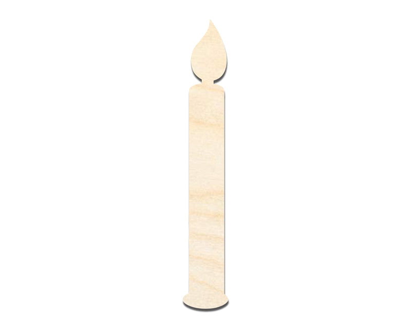 Unfinished Wood Birthday Candle Shape | DIY Craft Cutout | up to 46" DIY