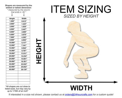 Unfinished Wood Volleyball Bump Shape | DIY Craft Cutout | up to 46" DIY