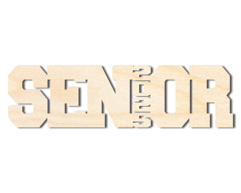 Unfinished Wood 2025 Senior Shape | DIY Craft Cutout | up to 46" DIY