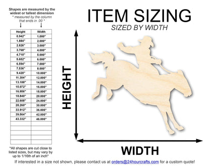 Unfinished Wood Rodeo Cowboy Shape | DIY Craft Cutout | up to 46" DIY