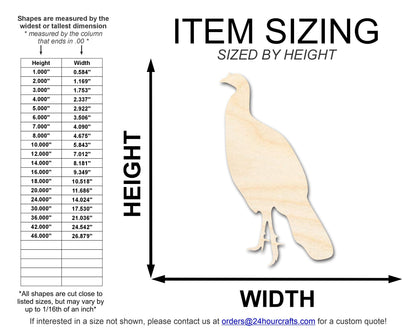 Unfinished Wood Unfluffed Turkey Shape | DIY Craft Cutout | up to 46" DIY