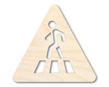 Unfinished Wood Pedestrian Crossing Shape | DIY Craft Cutout | up to 46" DIY