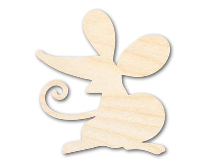 Unfinished Wood Cartoon Mouse Shape | DIY Craft Cutout | up to 46" DIY