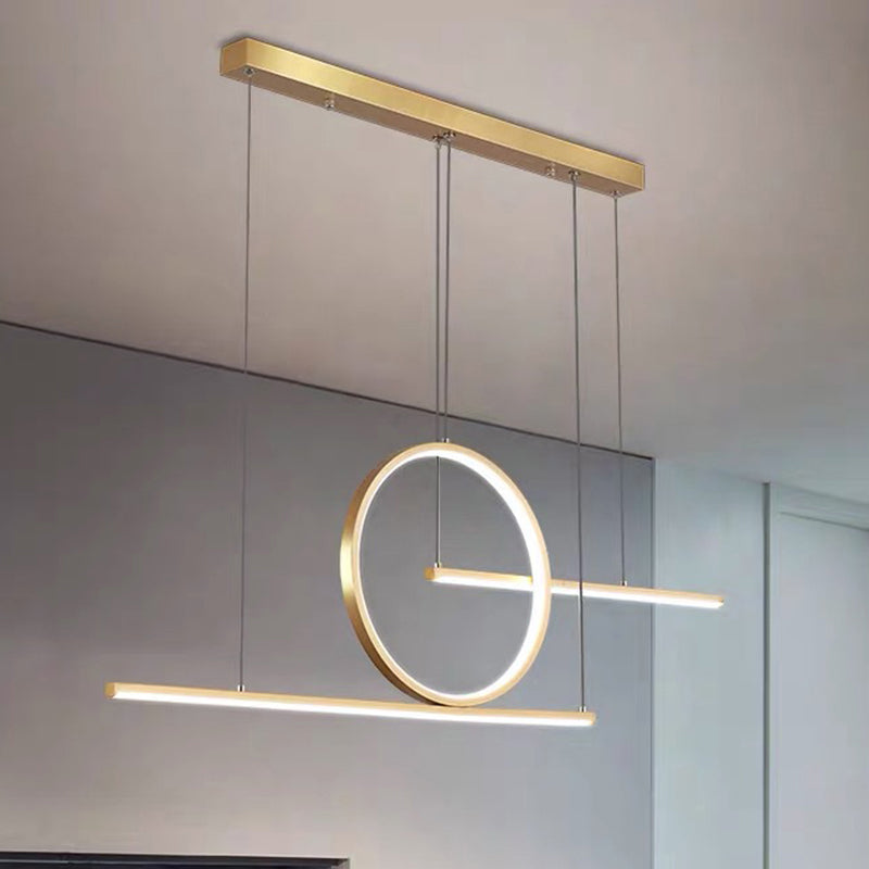DecorBites™ Minimalist LED Island Pendant Light with Halo Ring for Dining Room
