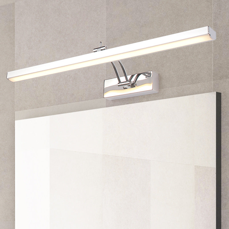 DecorBites™ Contemporary LED Wall Mounted Vanity Light Fixture - Stainless Steel Stick Design, White Lighting