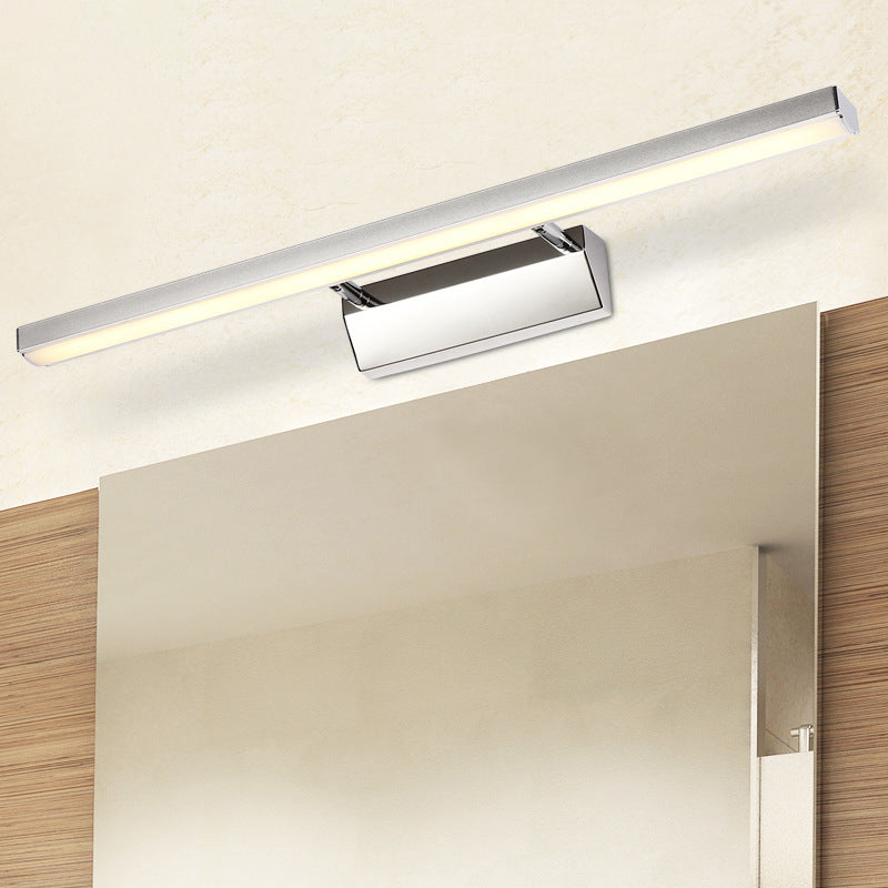 DecorBites™ Contemporary LED Wall Mounted Vanity Light Fixture - Stainless Steel Stick Design, White Lighting