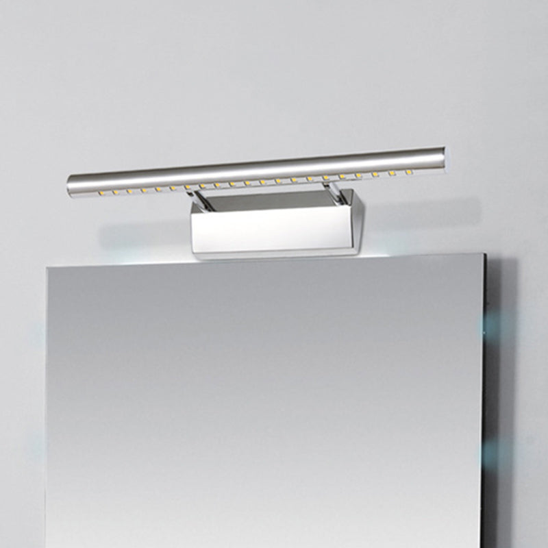 DecorBites™ Stainless Steel Vanity Lamp: Minimalist Nickel LED Wall Light with Pivot Joint