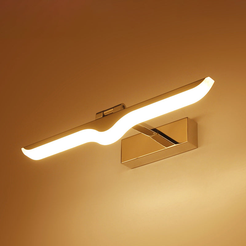 DecorBites™ Modern Symmetric LED Wall Sconce for Bathroom Vanity - Acrylic and Nickel Finish