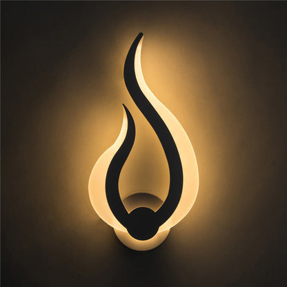DecorBites™ Flame Shaped LED Wall Mounted Light - Decorative Acrylic Sconce for Corridors (White)