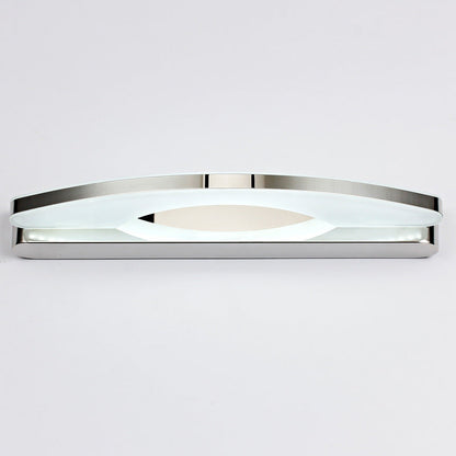 DecorBites™ Modern Style Chrome Arc Vanity Light with Stainless Steel LED Wall Sconce and Acrylic Diffuser