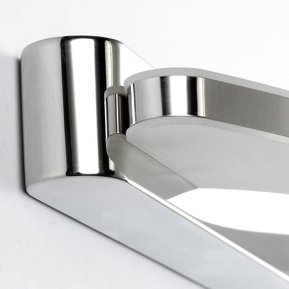 DecorBites™ Modern Style Chrome Arc Vanity Light with Stainless Steel LED Wall Sconce and Acrylic Diffuser