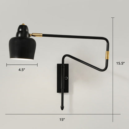 DecorBites™ Modern Wall Mounted Reading Lamp: Retractable Arm, Nordic Style