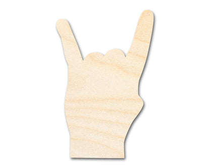Unfinished Wood Rock On Shape | DIY Craft Cutout | up to 46" DIY