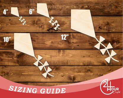 Unfinished Wood Kite Shape | DIY Craft Cutout | up to 46" DIY