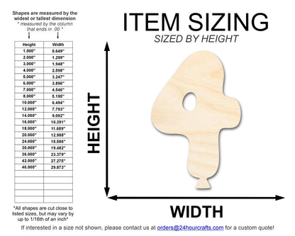 Unfinished Wood Balloon Number 4 Shape | DIY Craft Cutout | up to 46" DIY